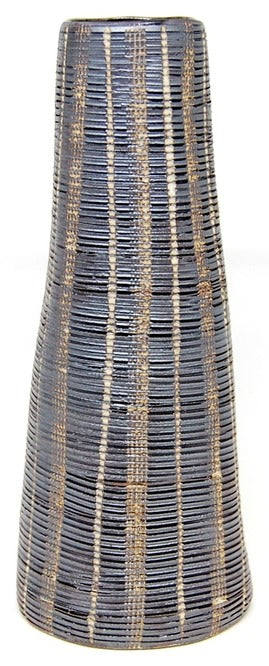 Koza Brown Basket Weave Porcelain Bud Vase