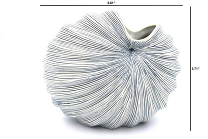 Small Palm Blue & White Vase