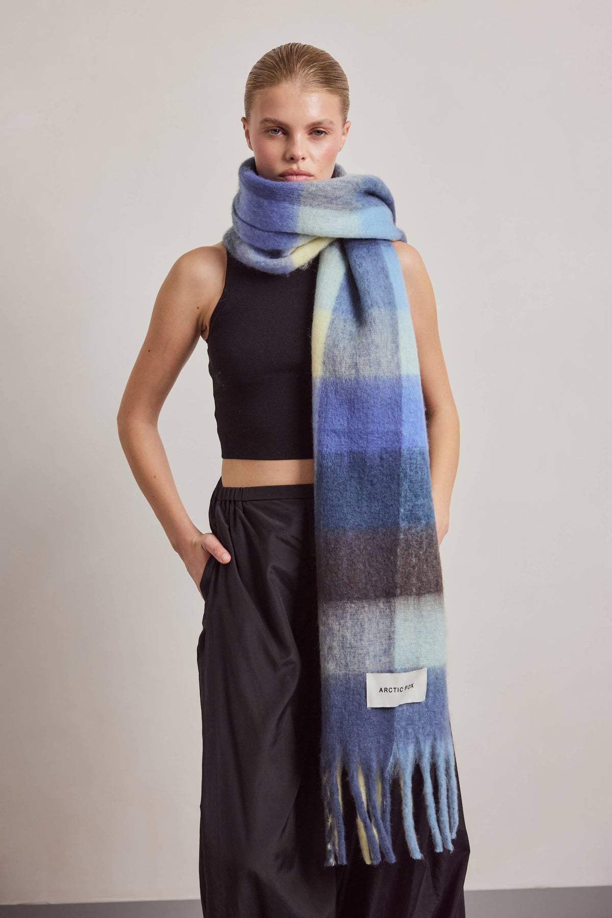 The Reykjavik Scarf - 100% Recycled - Blue Yellow
