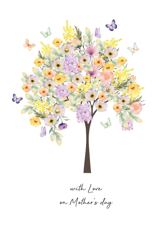 MOTHERS DAY FLOWER TREE HANDMADE CARD FIVE DOLLAR SHAKE - r. h. ballard shop & gallery