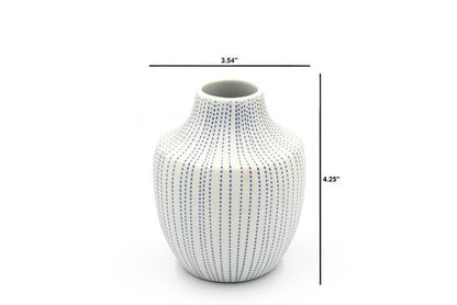 Inca Blue Dot Porcelain Vase