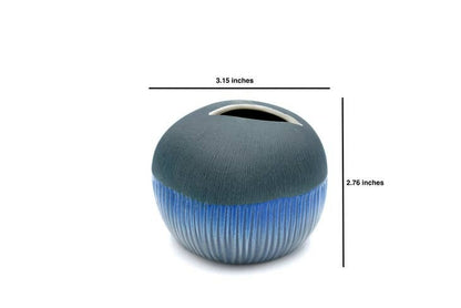 Pebble Art Blue Two Tone Porcelain Bud Vase