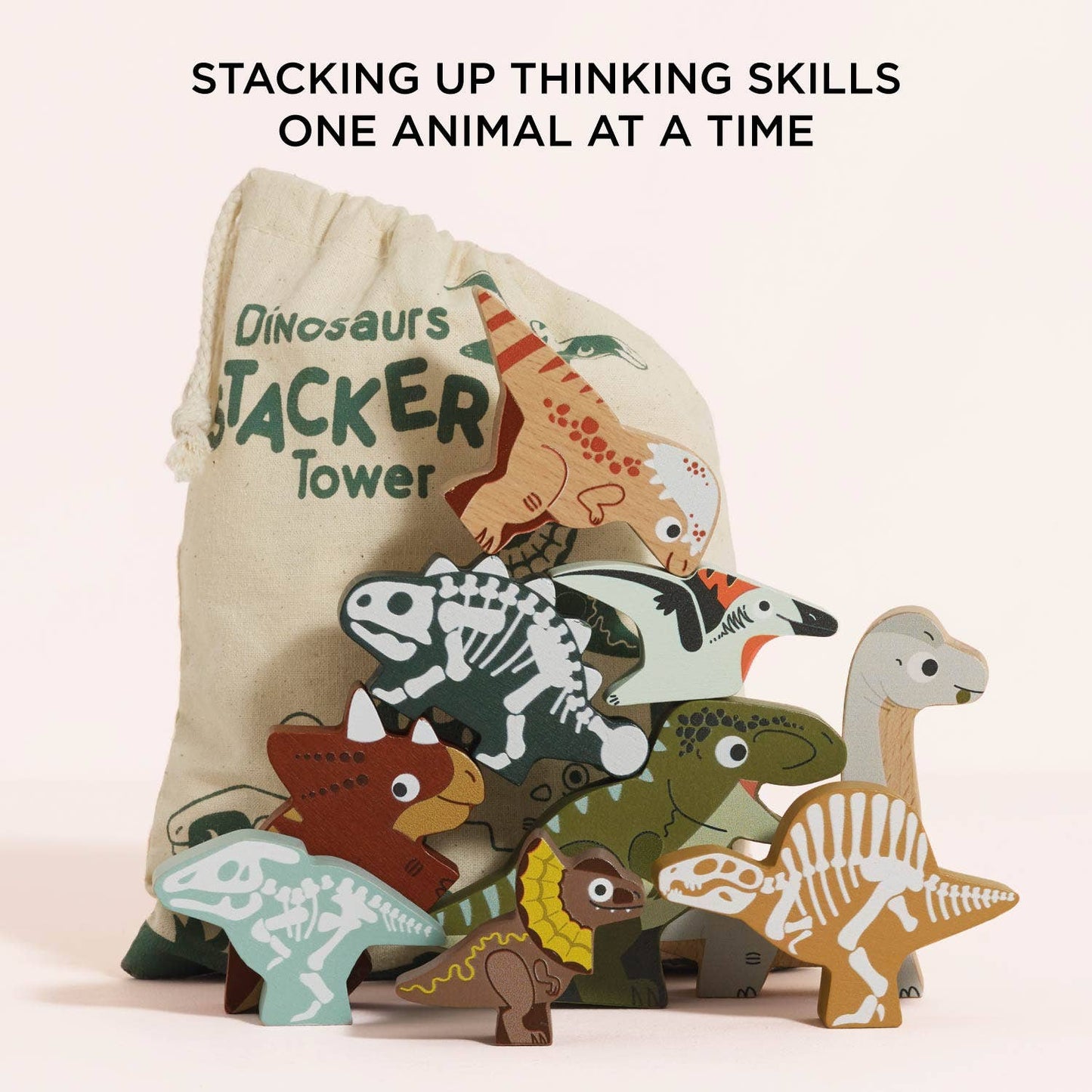Stacking Dinosaurs with Bag - r. h. ballard shop & gallery