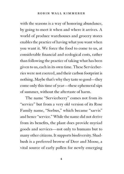 Serviceberry by Robin Wall Kimmerer: Hardcover; 128 pages / English - r. h. ballard shop & gallery