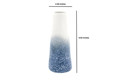 KOZA S Blue Textured -Handcrafted Porcelain Vase
