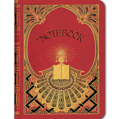 Red and Gold Art Deco - Vintage Book Cover Notebook - r. h. ballard shop & gallery