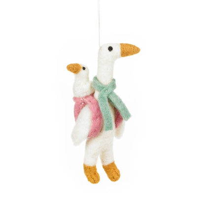 Handmade Felt Mother Goose Hanging Decoration - r. h. ballard shop & gallery