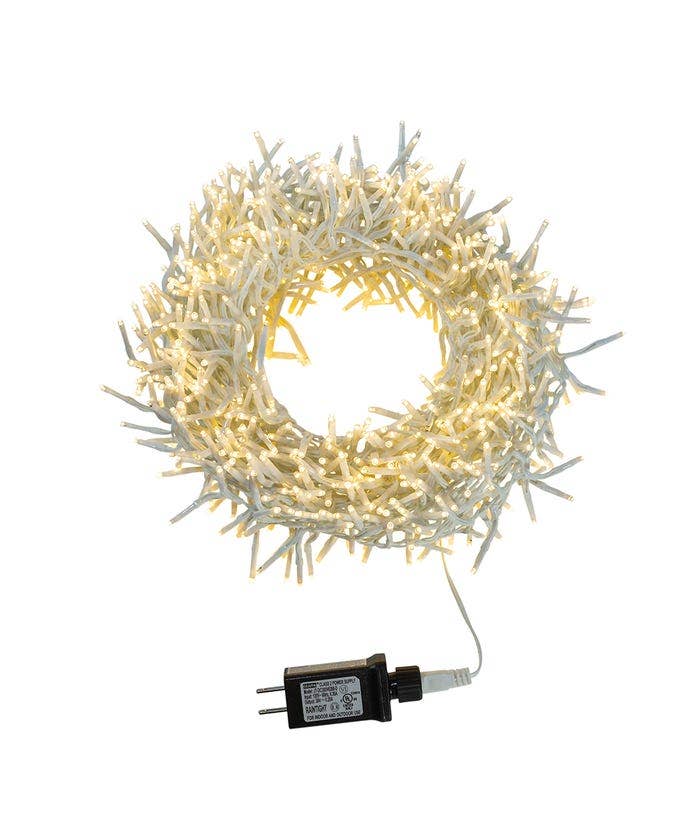 1000L 33'W WIRE CLUSTER GARLAND+WW LED
