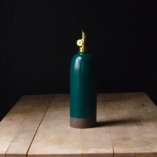 Rose Hill Pottery Oil Dispenser Bottle - Forest Teal Green - 22 Ounces