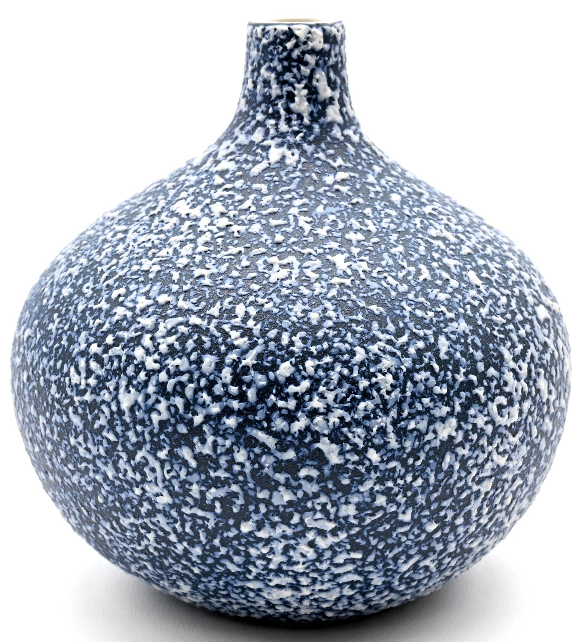 CONGO Blue Texture Handcrafted Porcelain Bud Vase - r. h. ballard shop & gallery