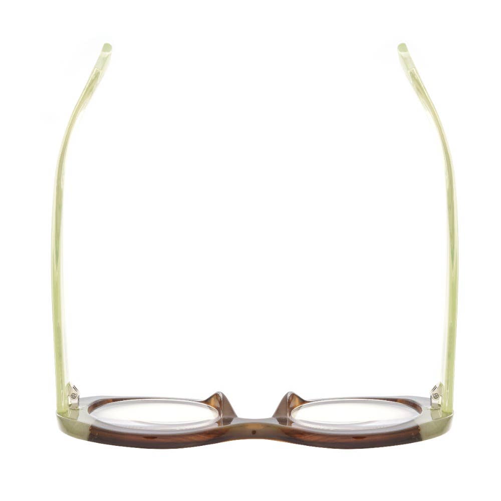 SERAPHINA | Brown | Light Green Temples | Blue Light: 1.25