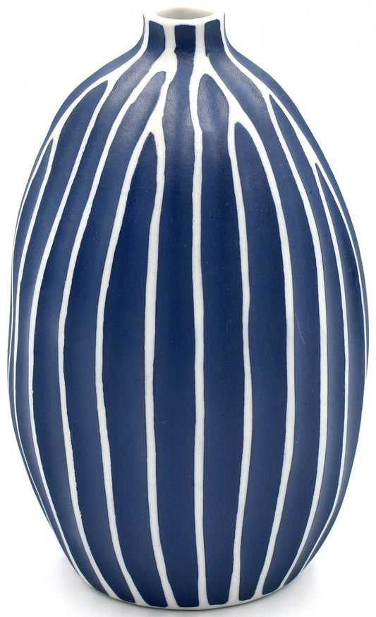GUGU Blue and White Stripe L Bud Vase