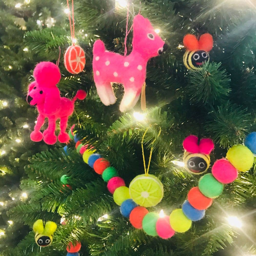 Pink Perez the Poodle Dog Ornament