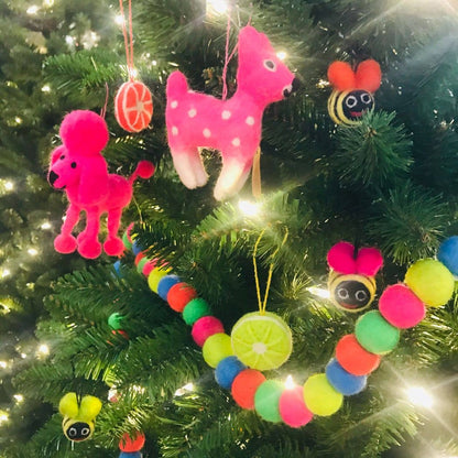 Pink Perez the Poodle Dog Ornament