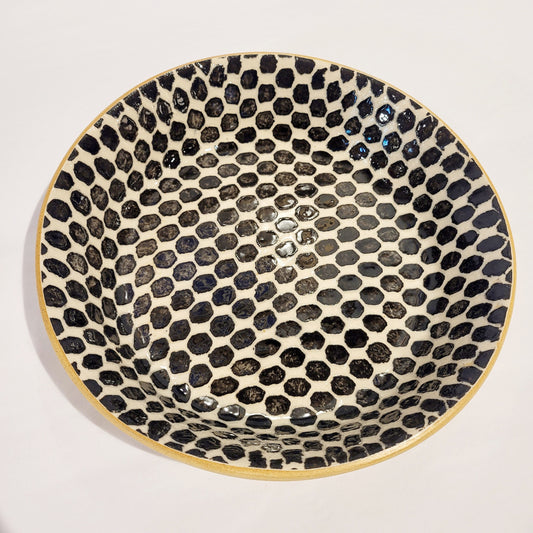 Terrafirma Ceramics - Black Dot 8.5” Pasta Bowl