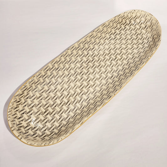 Terrafirma Ceramics - Charcoal Wicker Large Canapé 18.5” Platter