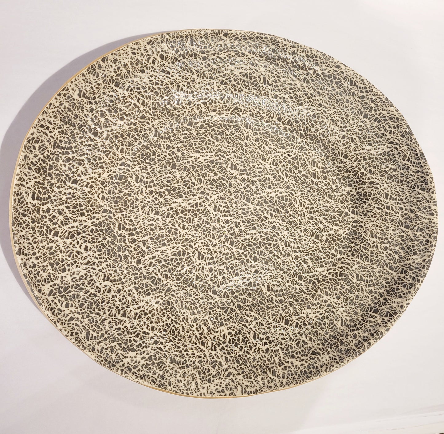 Terrafirma Ceramics - Charcoal Crackle Banquet Oval Serving Platter