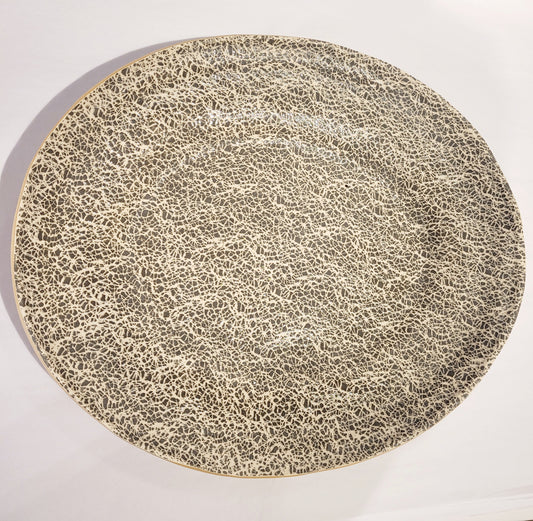 Terrafirma Ceramics - Charcoal Crackle Banquet Oval Serving Platter