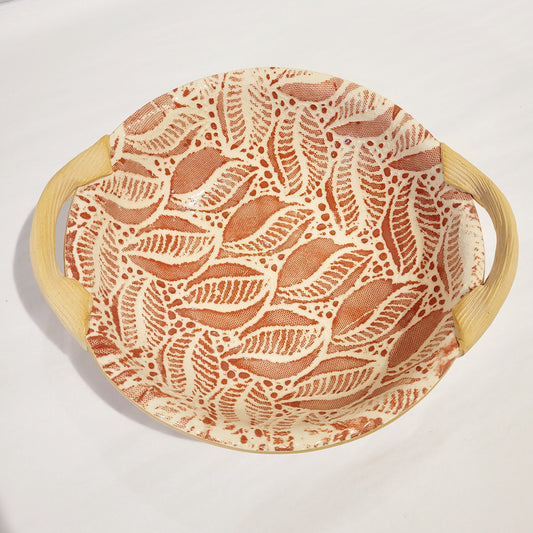 Terrafirma Ceramics - Poppy Tahiti 9” Serving Bowl with Handles