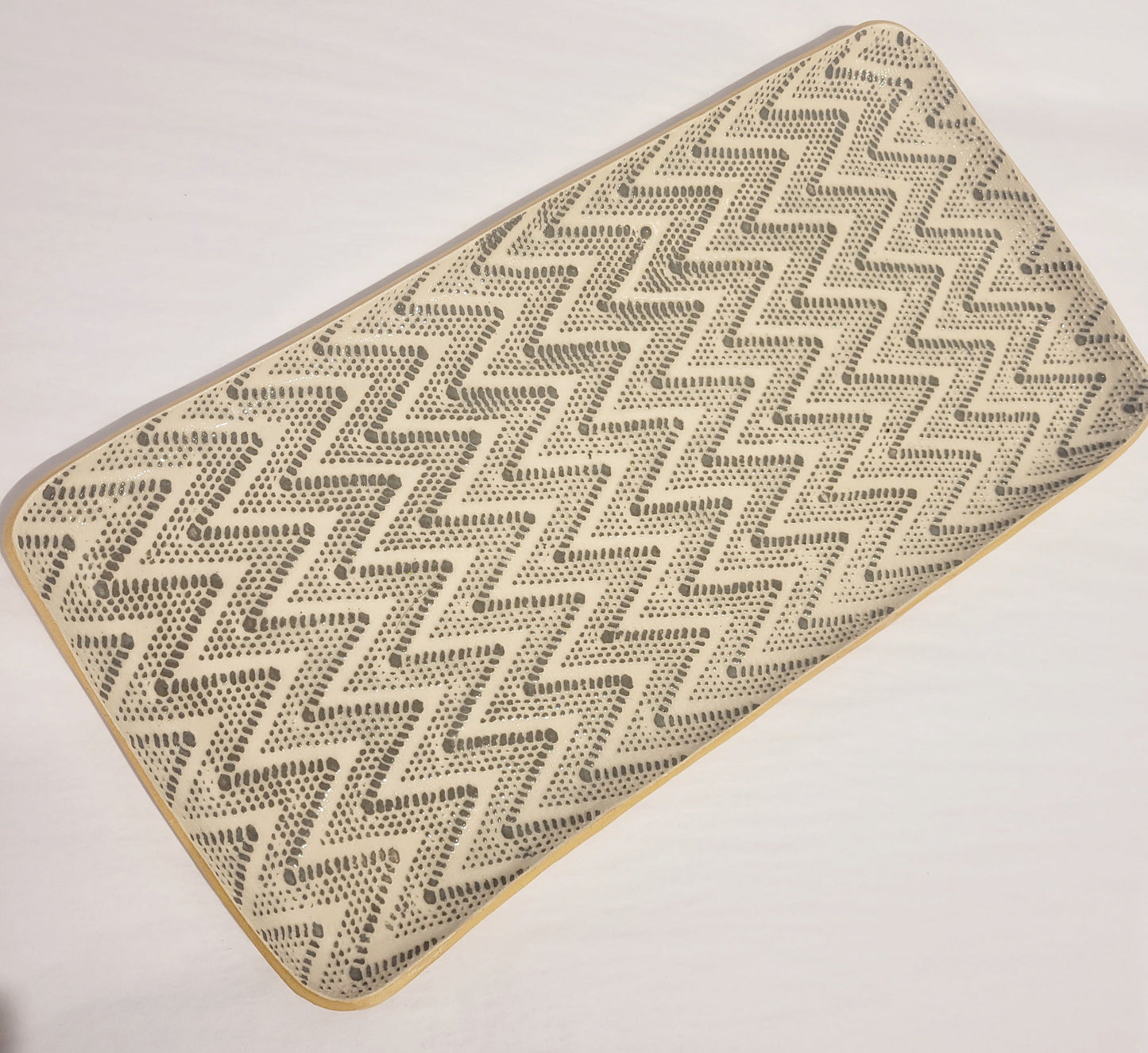 Terrafirma Ceramics - Charcoal Chevron Tasting Tray