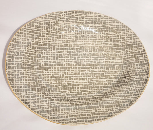 Terrafirma Ceramics - Charcoal Metro Medium Oval Serving Platter