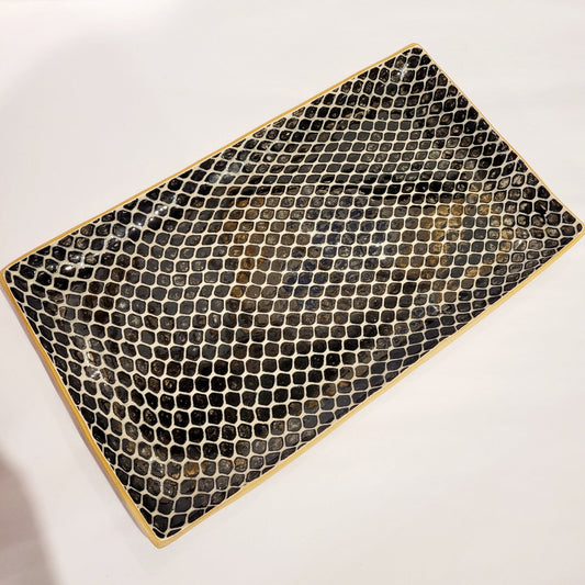 Terrafirma Ceramics - Black Taj Medium Stacking Tray