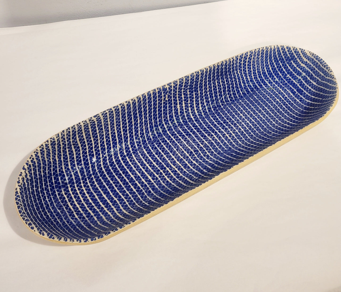 Terrafirma Ceramics - Cobalt Strata Large Canapé 18.5” Platter