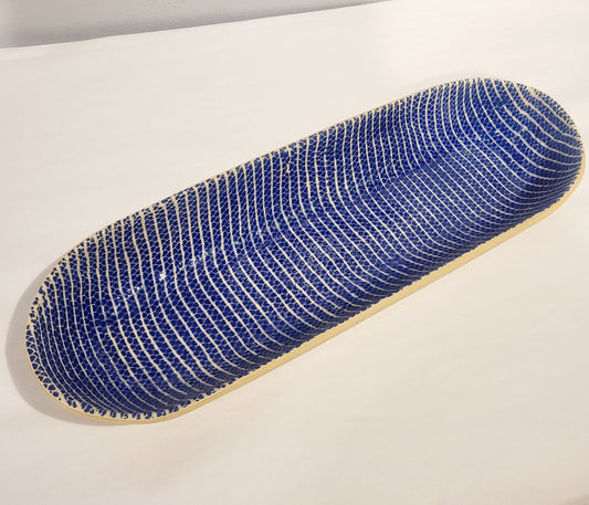 Terrafirma Ceramics - Cobalt Strata Large Canapé 18.5” Platter