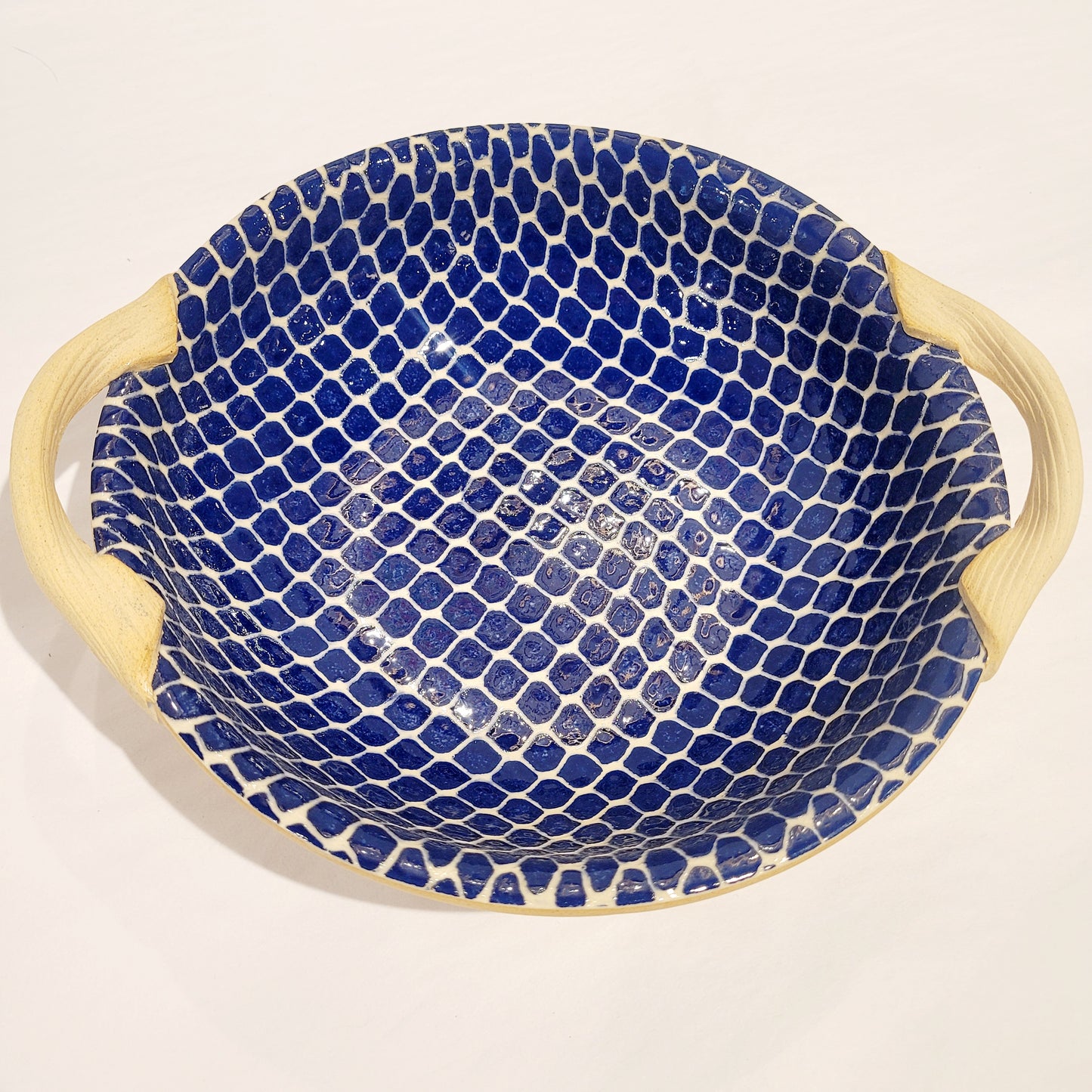 Terrafirma Ceramics - Cobalt Taj 9” Serving Bowl with Handles