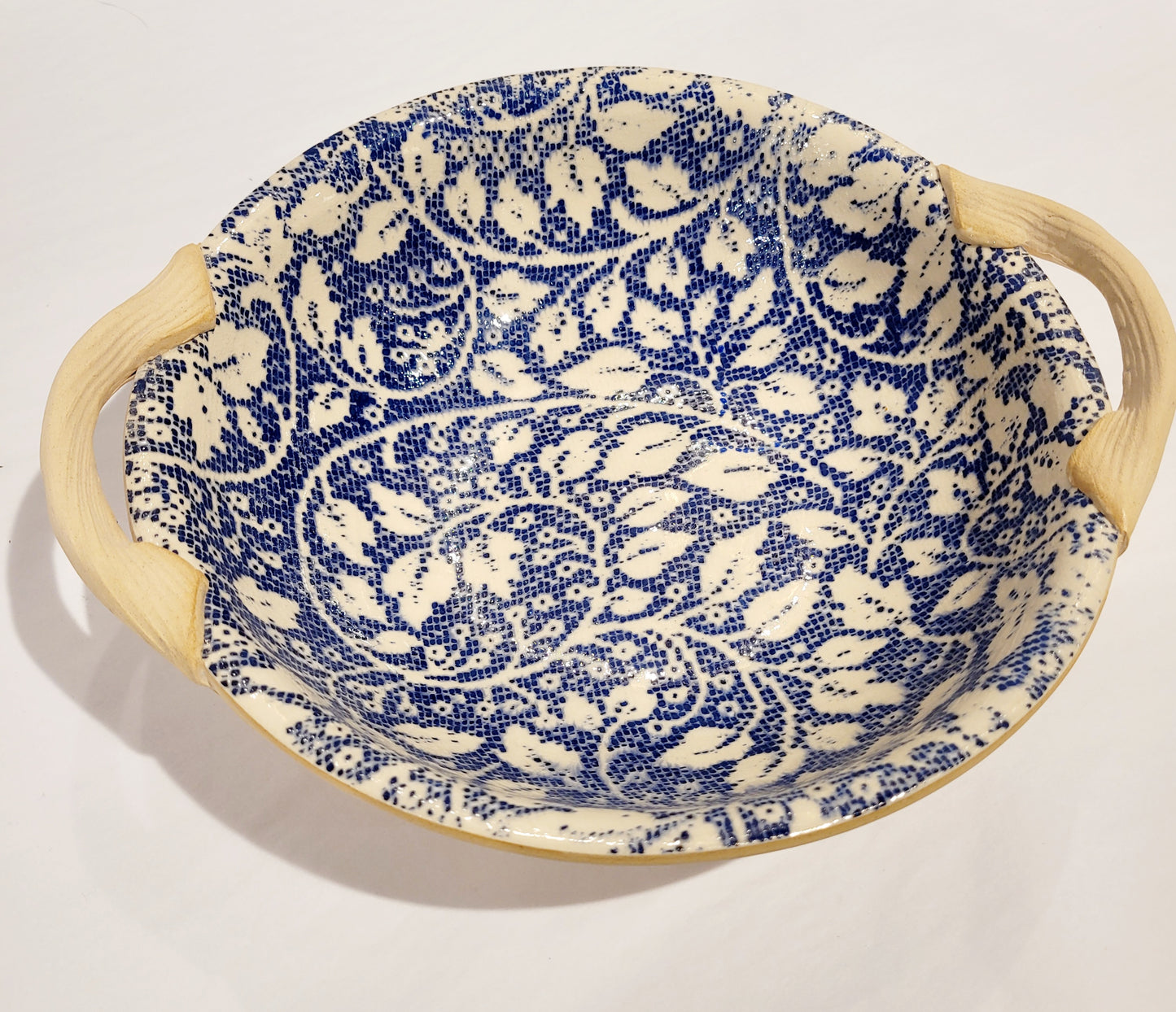 Terrafirma Ceramics - Cobalt Arcardia 9” Serving Bowl with Handles