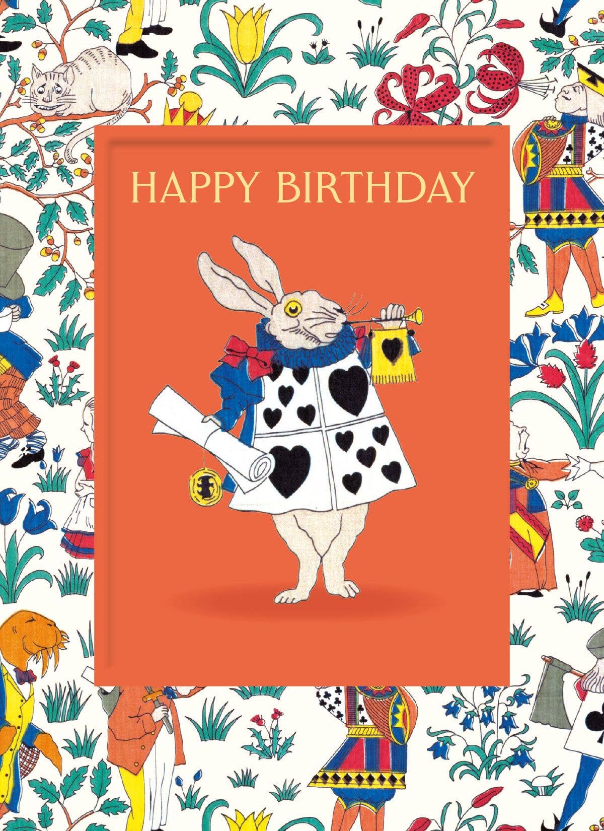 BIRTHDAY GREETING CARD ALICE RABBIT V&A MUSEUM - r. h. ballard shop & gallery