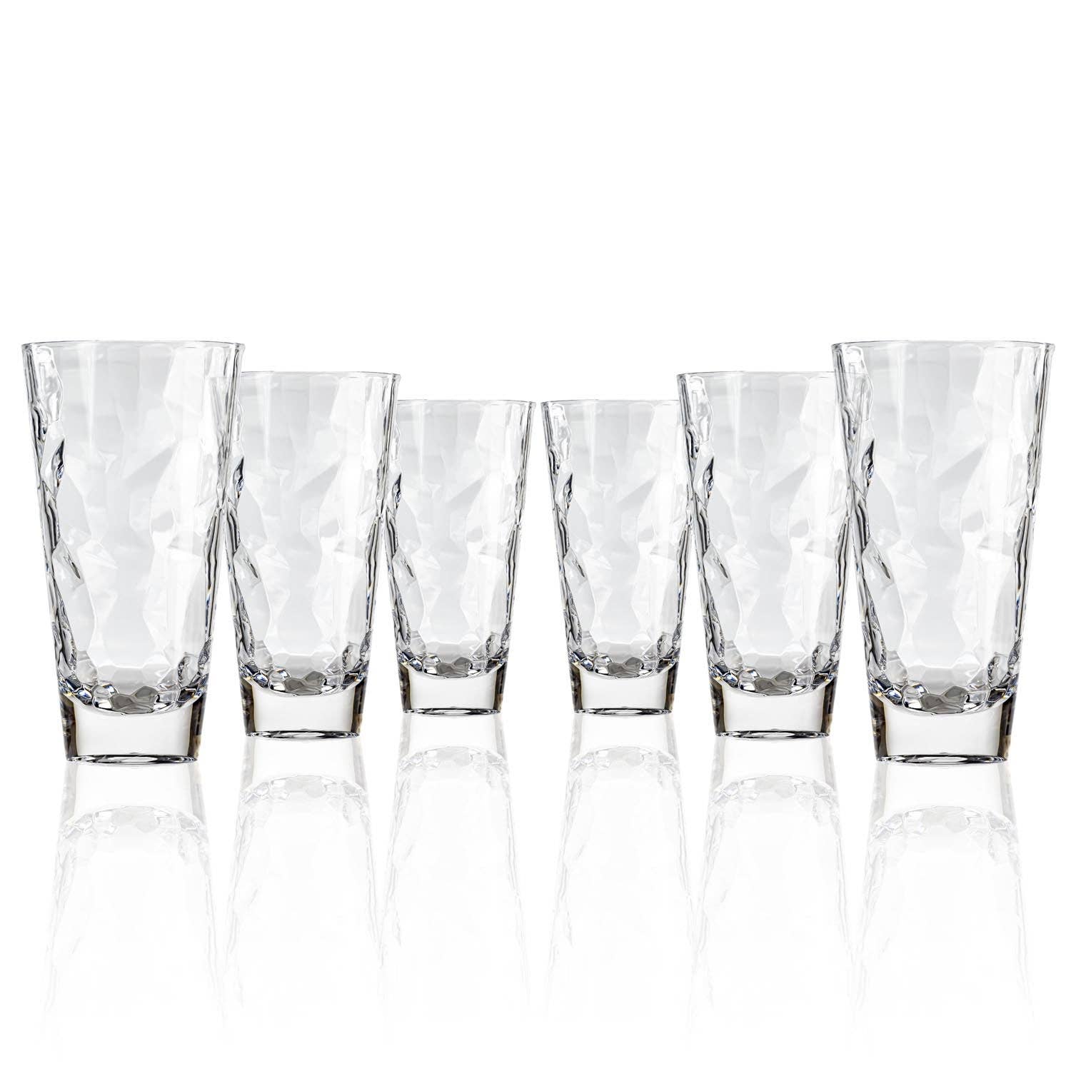 Cascade 17oz Clear Acrylic Tumbler Drinkware | Set of 6: 17oz / Clear / Tumbler - r. h. ballard shop & gallery