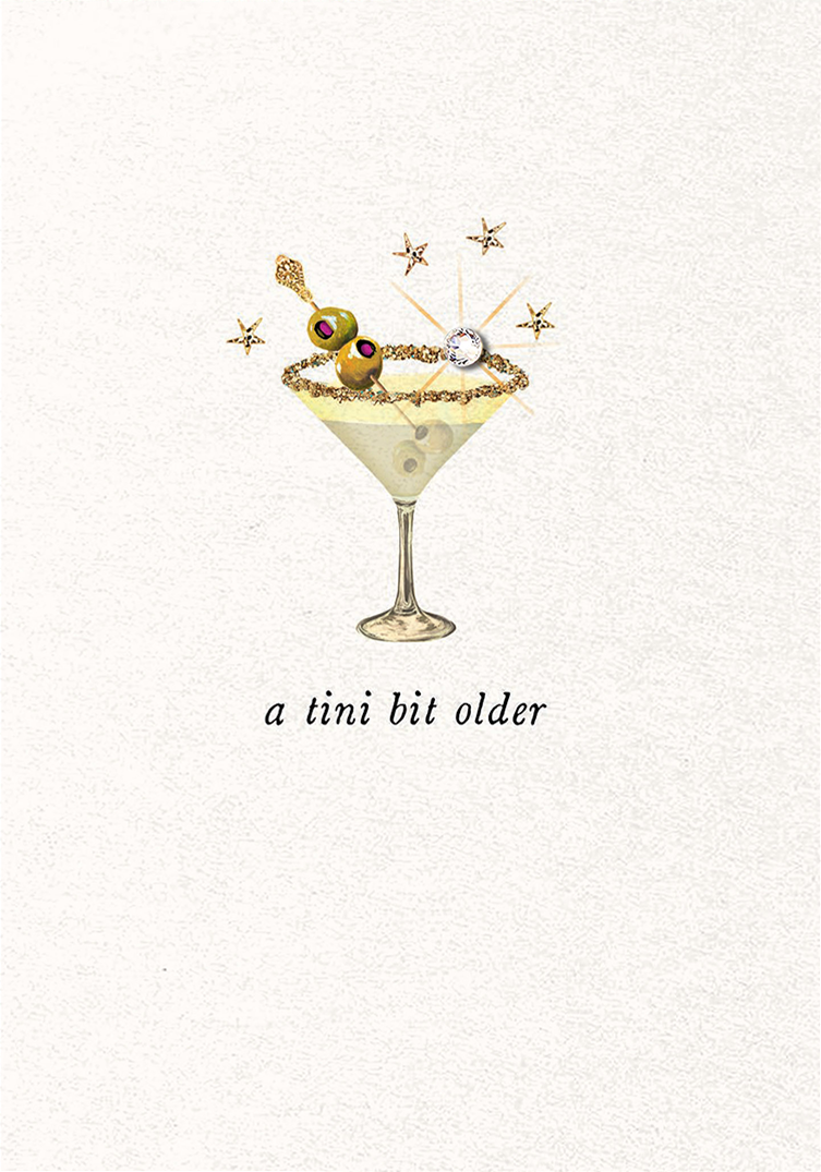 BIRTHDAY TINI BIT OLDER GREETING CARD STEPHANIE DAVIES - r. h. ballard shop & gallery