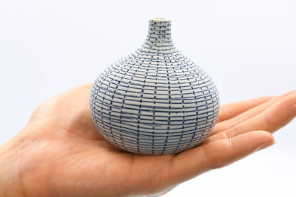 CONGO S-Basket Weave Porcelain Bud Vase