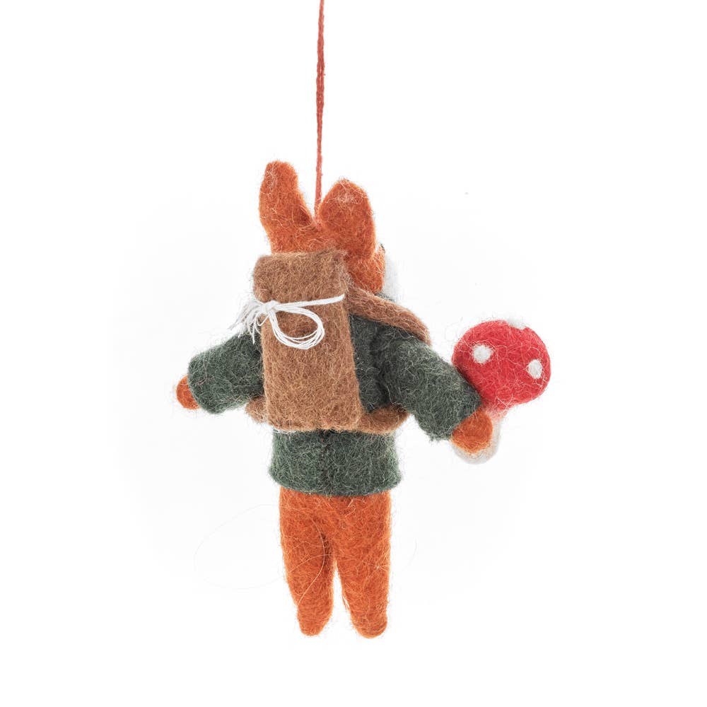 Handmade Felt Frankie Foraging Fox Decoration - r. h. ballard shop & gallery