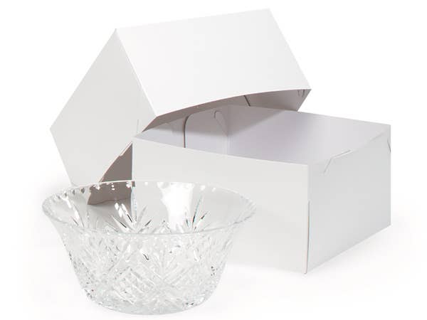 Recycled White Gift Boxes: White / 100 Pack / 5x5x3"