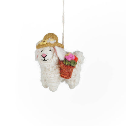 Handmade Felt Sofia the Spring Sheep Easter Decoration - r. h. ballard shop & gallery