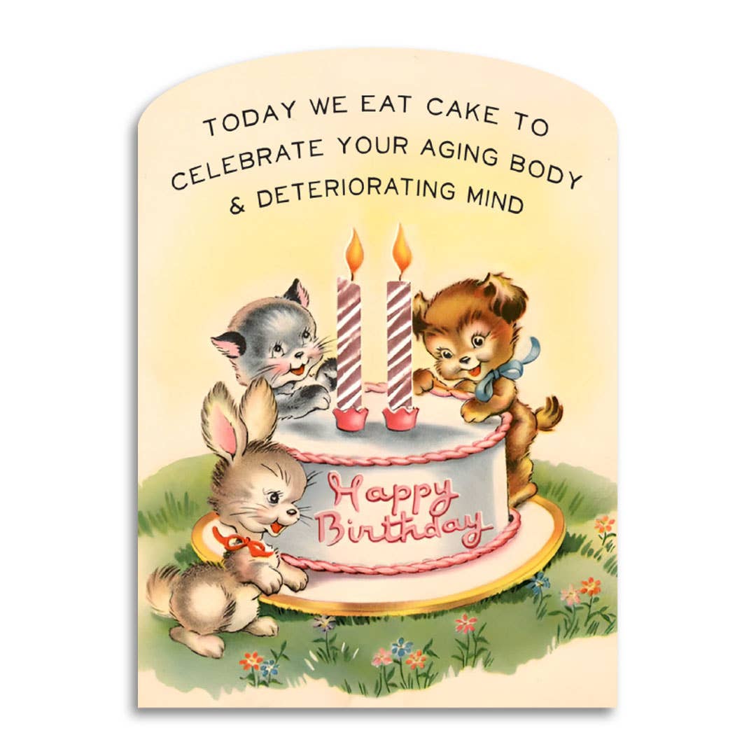 Today We Eat Cake - Funny Birthday Card - r. h. ballard shop & gallery
