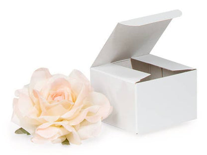 Recycled White Gift Boxes: White / 100 Pack / 4x4x4"