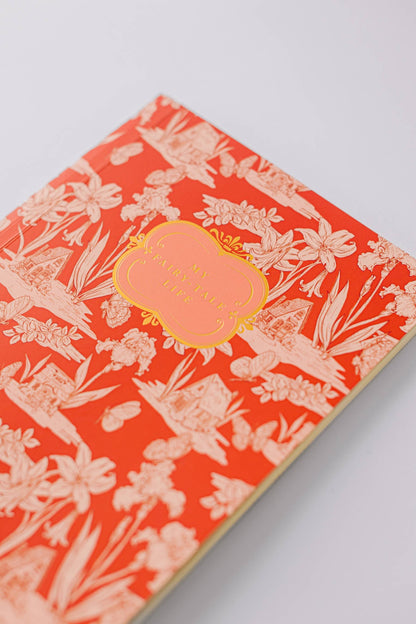 Fairy House Toile Softcover Notebook - Red - r. h. ballard shop & gallery