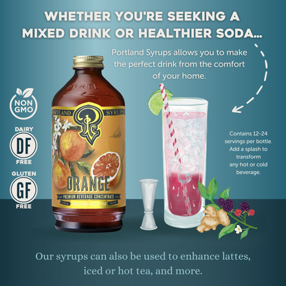 Orange Syrup 12oz - Cocktail / Mocktail / Coffee /Tea - r. h. ballard shop & gallery