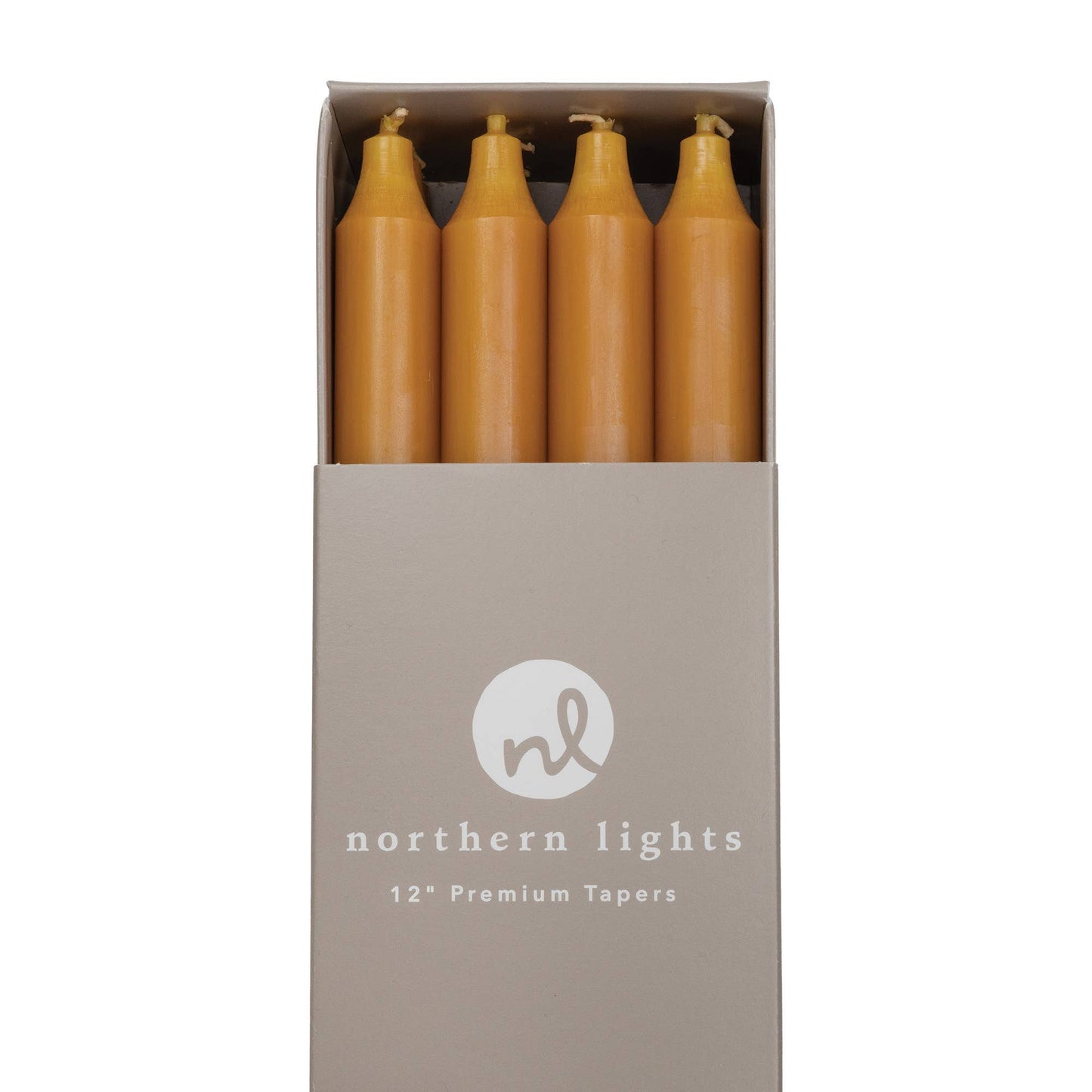 12" Taper Candles - 12pc Box: Pure White