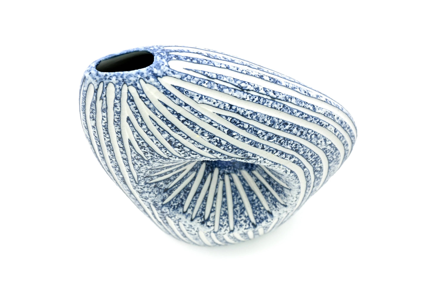 SPEZIA Blue & White Stripe M-Porcelain Bud Vase