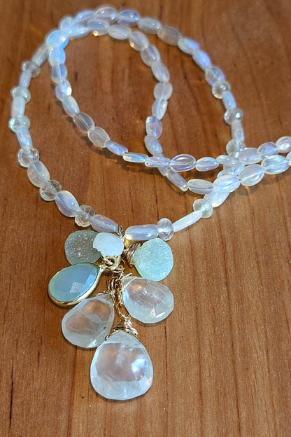Prehnite & Chalcedony Necklace