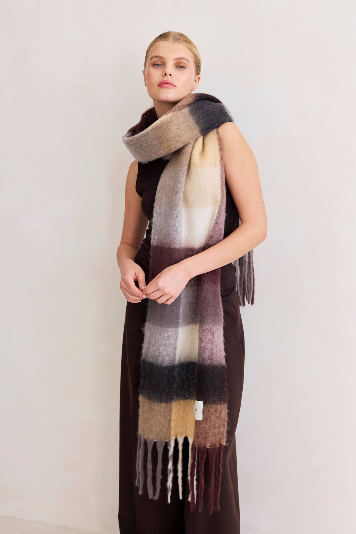 The Reykjavik Scarf - 100% Recycled - Dark Berry