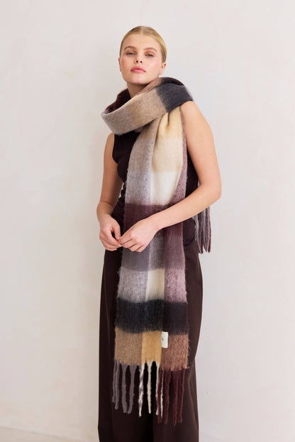 The Reykjavik Scarf - 100% Recycled - Dark Berry