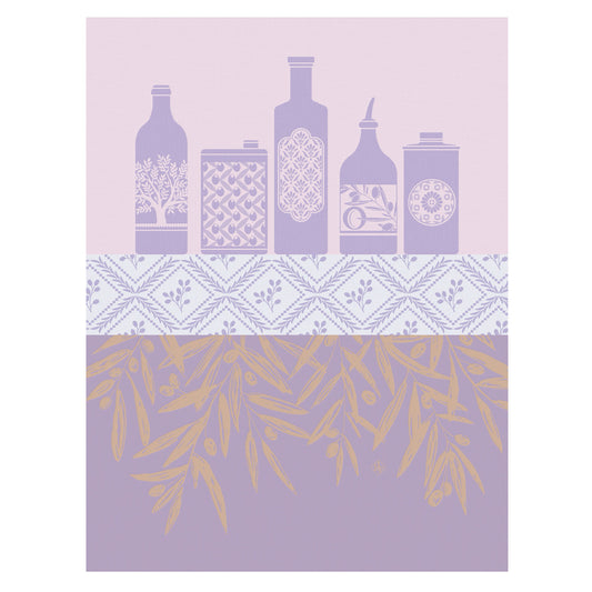NEW! Huiles Provencal Purple Tea Towel