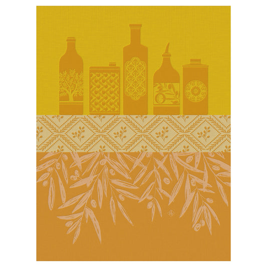NEW! Huiles Provencal Yellow Tea Towel