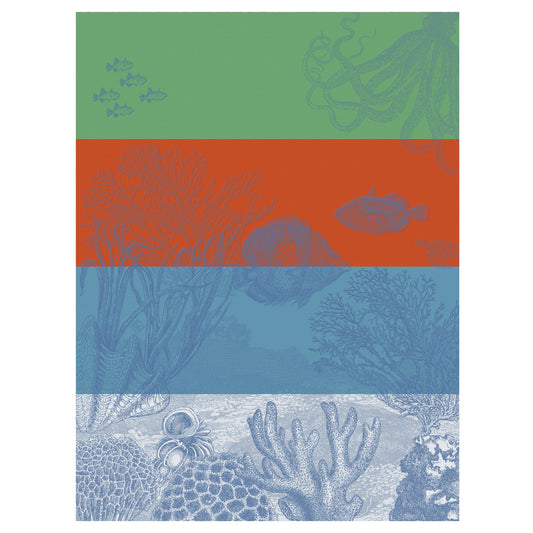 NEW! Sous l’ocean Red Tea Towel