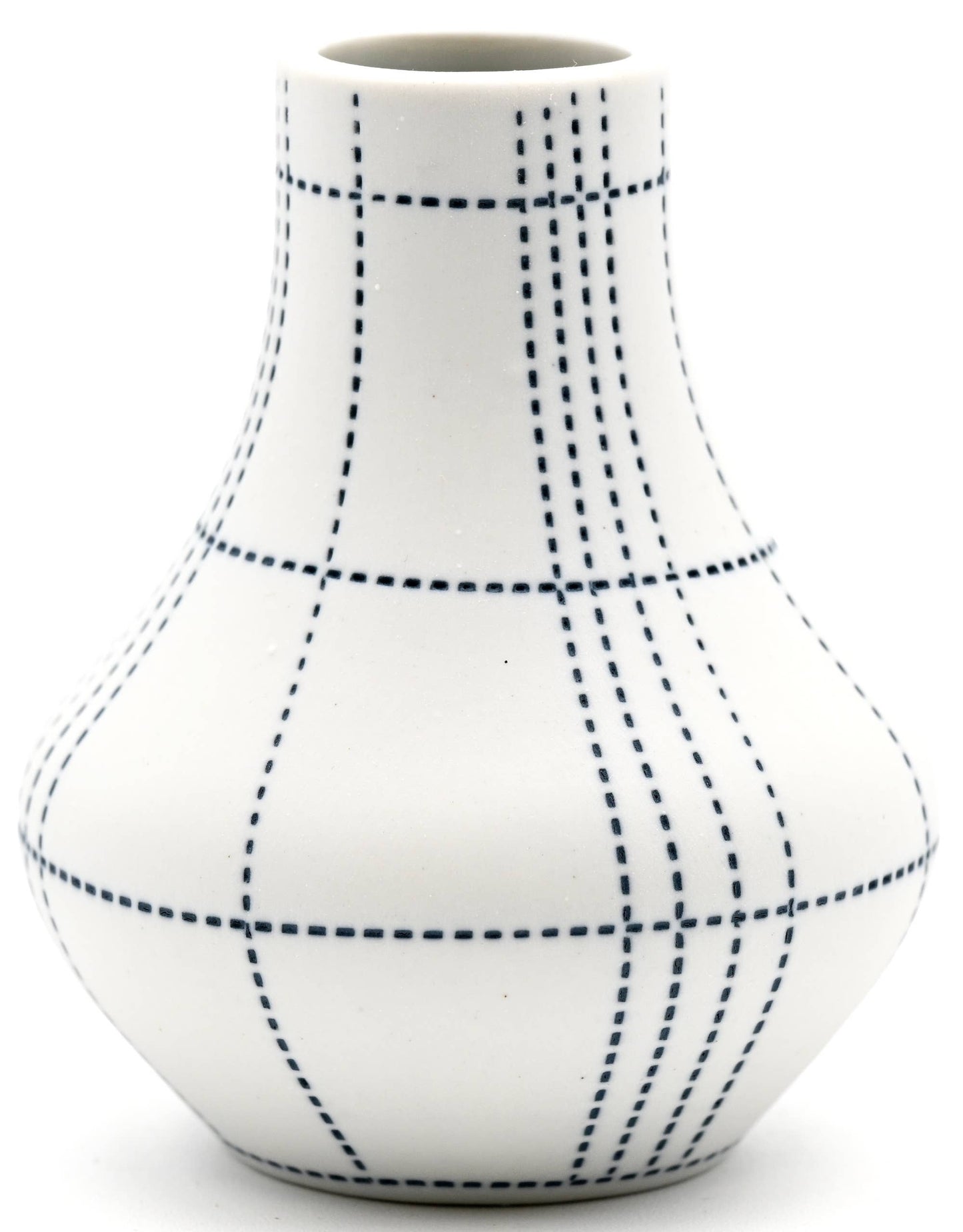 EVA Blue Dot Handcrafted Porcelain Bud Vase - r. h. ballard shop & gallery